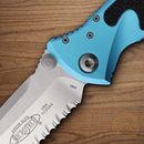 Microtech Socom Elite Folding Knife 4" Premium Steel Blade Turquoise/Black Aluminum Handle