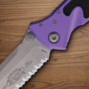 Microtech Socom Elite Folding Knife 4" Premium Steel Blade Purple/Black Aluminum Handle