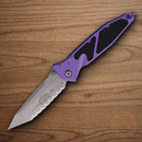 Microtech Socom Elite Folding Knife 4" Premium Steel Blade Purple/Black Aluminum Handle