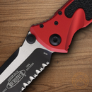 Microtech Socom Elite Folding Knife 4" Premium Steel Blade Red/Black Aluminum Handle