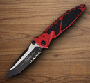 Microtech Socom Elite Folding Knife 4" Premium Steel Blade Red/Black Aluminum Handle