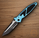 Microtech Socom Elite Folding Knife 4" Premium Steel Blade Turquoise/Black Aluminum Handle