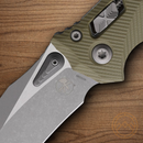 Microtech Amphibian Folding Knife 4" Bohler M390MK Steel Blade OD Green G10 Handle