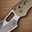 Microtech Stitch Folding Knife 3.75" Bohler M390MK Steel Blade Tan G10 Handle