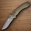 Microtech Amphibian Folding Knife 4" Bohler M390MK Steel Blade Tan G10 Handle