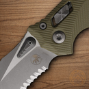 Microtech Amphibian Folding Knife 4" Bohler M390MK Steel Blade OD Green G10 Handle