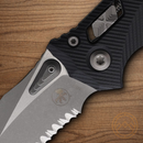 Microtech Amphibian Folding Knife 4" Bohler M390MK Steel Blade Black G10 Handle