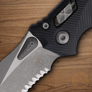 Microtech Amphibian Folding Knife 4" Bohler M390MK Steel Blade Black Aluminum Handle