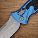 Microtech Auto Socom Elite Folding Knife 4" Bohler M390MK Steel Blade Blue/Black Aluminum Handle