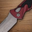 Microtech Auto Socom Elite Folding Knife 4" Premium Steel Blade Merlot/Black Aluminum Handle