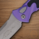Microtech Auto Socom Elite Folding Knife 4" Premium Steel Blade Purple/Black Aluminum Handle