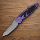 Microtech Auto Socom Elite Folding Knife 4" Premium Steel Blade Purple/Black Aluminum Handle