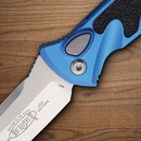 Microtech Auto Socom Elite Folding Knife 4" Bohler M390MK Steel Blade Blue/Black Aluminum Handle
