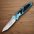 Microtech Auto Socom Elite Folding Knife 4" Bohler M390MK Steel Blade Turquoise/Black Aluminum Handle