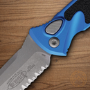 Microtech Auto Socom Elite Folding Knife 4" Premium Steel Blade Blue/Black Aluminum Handle