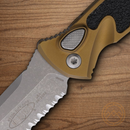 Microtech Auto Socom Elite Folding Knife 4" Premium Steel Blade Tan/Black Aluminum Handle