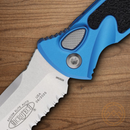 Microtech Auto Socom Elite Folding Knife 4" Bohler M390MK Steel Blade Blue/Black Aluminum Handle