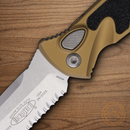 Microtech Auto Socom Elite Folding Knife 4" Bohler M390MK Steel Blade Tan/Black Aluminum Handle