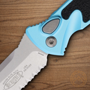 Microtech Auto Socom Elite Folding Knife 4" Premium Steel Blade Turquoise/Black Aluminum Handle