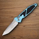 Microtech Auto Socom Elite Folding Knife 4" Premium Steel Blade Turquoise/Black Aluminum Handle