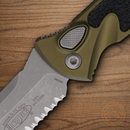 Microtech Auto Socom Elite Folding Knife 4" Bohler M390MK Steel Blade OD Green/Black Aluminum Handle