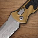 Microtech Auto Socom Elite Folding Knife 4" Premium Steel Blade Tan/Black Aluminum Handle
