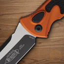 Microtech Auto Socom Elite Folding Knife 4" Bohler M390MK Steel Blade Tangerine/Black Aluminum Handle