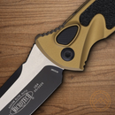 Microtech Auto Socom Elite Folding Knife 4" Bohler M390MK Steel Blade Tan/Black Aluminum Handle