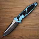 Microtech Auto Socom Elite Folding Knife 4" Bohler M390MK Steel Blade Turquoise/Black Aluminum Handle