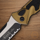 Microtech Auto Socom Elite Folding Knife 4" Bohler M390MK Steel Blade Tan/Black Aluminum Handle
