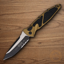 Microtech Auto Socom Elite Folding Knife 4" Bohler M390MK Steel Blade Tan/Black Aluminum Handle