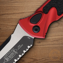 Microtech Auto Socom Elite Folding Knife 4" Premium Steel Blade Red/Black Aluminum Handle