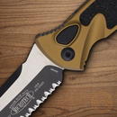 Microtech Auto Socom Elite Folding Knife 4" Bohler M390MK Steel Blade Tan/Black Aluminum Handle