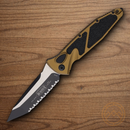 Microtech Auto Socom Elite Folding Knife 4" Bohler M390MK Steel Blade Tan/Black Aluminum Handle