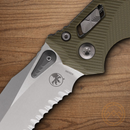 Microtech Amphibian Folding Knife 4" Bohler M390MK Steel Blade OD Green G10 Handle