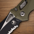 Microtech Amphibian Folding Knife 4" Bohler M390MK Steel Blade OD Green G10 Handle