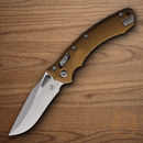 Microtech Amphibian Folding Knife 4" Bohler M390MK Steel Blade Tan Aluminum Handle