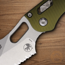 Microtech Stitch Folding Knife 3.75" Bohler M390MK Steel Blade OD Green Aluminum Handle