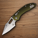 Microtech Stitch Folding Knife 3.75" Bohler M390MK Steel Blade OD Green Aluminum Handle