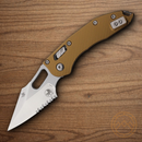 Microtech Stitch Folding Knife 3.75" Bohler M390MK Steel Blade Tan G10 Handle
