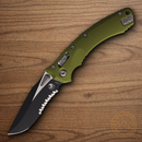 Microtech Amphibian Folding Knife 4" Bohler M390MK Steel Blade OD Green Aluminum Handle
