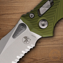 Microtech Amphibian Folding Knife 4" Bohler M390MK Steel Blade OD Green G10 Handle