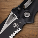 Microtech Amphibian Folding Knife 4" Bohler M390MK Steel Blade Black Aluminum Handle