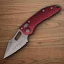 Microtech Auto Stitch Folding Knife 3.75" Premium Steel Blade Merlot Aluminum Handle