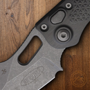 Microtech Auto Stitch S/E Folding Knife 3.75" Premium Steel Blade Grey Aluminum Handle