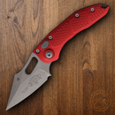 Microtech Auto Stitch S/E Folding Knife 3.75" Premium Steel Blade Red Aluminum Handle