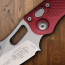Microtech Auto Stitch S/E Folding Knife 3.75" Premium Steel Blade Merlot Aluminum Handle