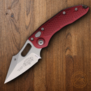 Microtech Auto Stitch S/E Folding Knife 3.75" Premium Steel Blade Merlot Aluminum Handle