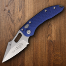 Microtech Auto Stitch S/E Folding Knife 3.75" Premium Steel Blade Navy Aluminum Handle