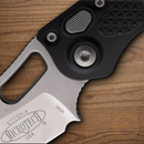 Microtech Auto Stitch Folding Knife 3.75" Premium Steel Blade Black Aluminum Handle
